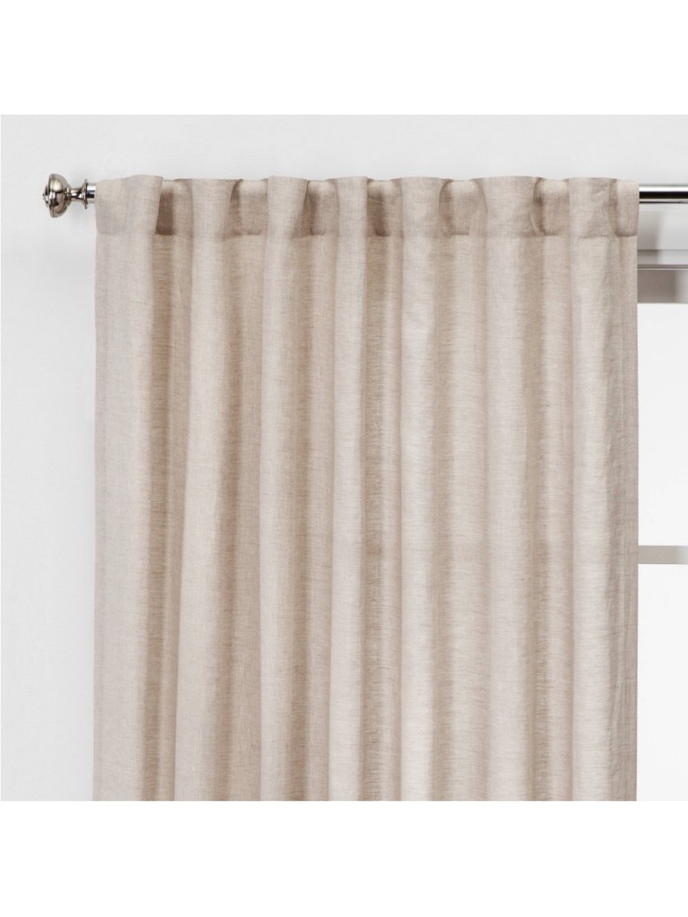 54” x 84” Threshold Light Filtering Linen Windom Curtain Panel